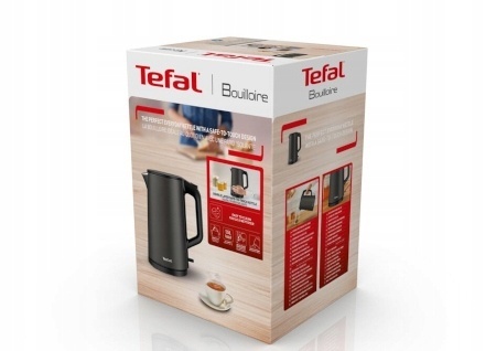 Czajnik Elektryczny Tefal KI583 2000W 1.5L Stal Czarna z Filtracją