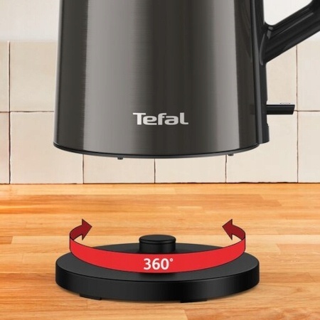 Czajnik Elektryczny Tefal KI583 2000W 1.5L Stal Czarna z Filtracją