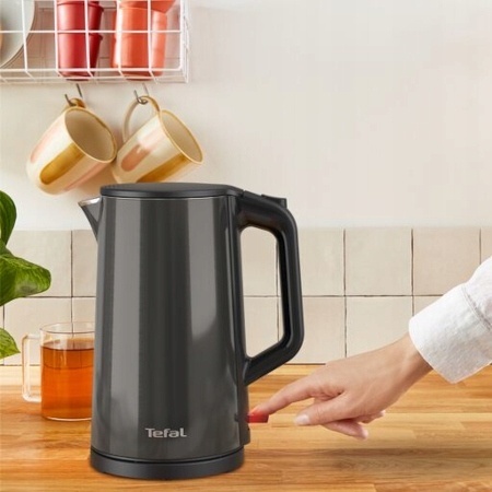 Czajnik Elektryczny Tefal KI583 2000W 1.5L Stal Czarna z Filtracją