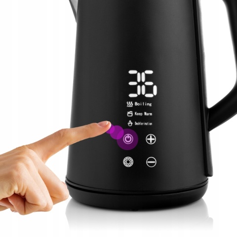 Czajnik elektryczny Lehmann Aqua Black 1,6L z regulacją temperatury 1500W