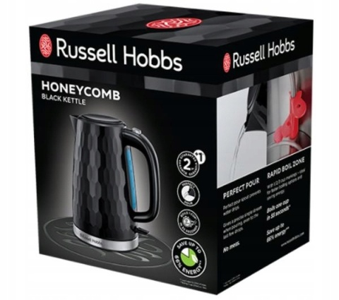 Czajnik elektryczny Russell Hobbs Honeycomb 1,7l 2400W czarny
