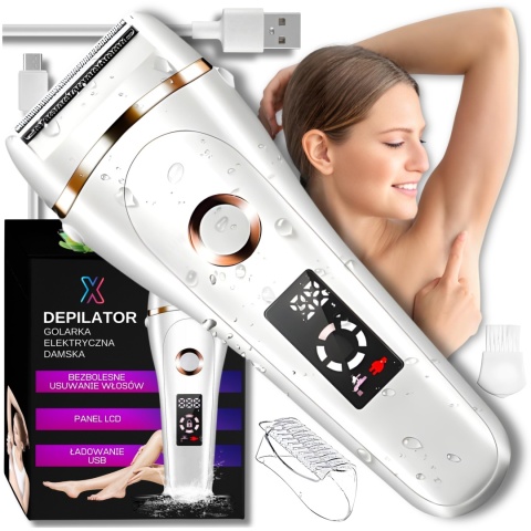 Depilator i trymer MINEXO 3w1 USB do ciała, nóg, bikini, pach