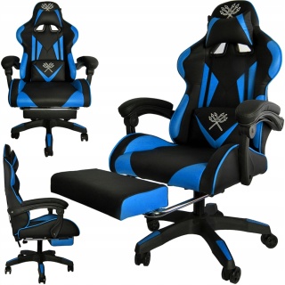 Fotel Gamingowy DUNMOON Blue - Ergonomiczny Krzesło Obrotowe dla Gracza