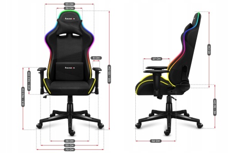 Fotel Gamingowy Huzaro Force 6.3 RGB z Poduszkami i Regulacją