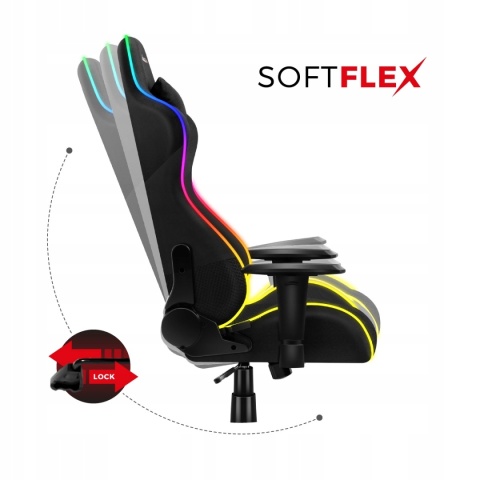 Fotel Gamingowy Huzaro Force 6.3 RGB z Poduszkami i Regulacją