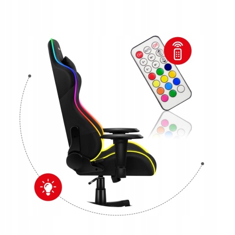 Fotel Gamingowy Huzaro Force 6.3 RGB z Poduszkami i Regulacją
