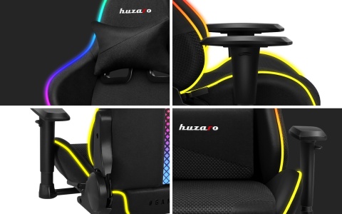 Fotel Gamingowy Huzaro Force 6.3 RGB z Poduszkami i Regulacją