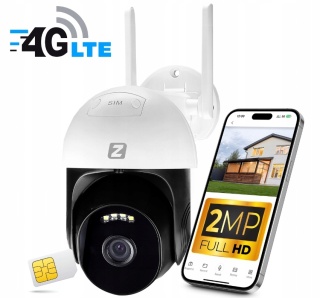 Kamera IP 4G z detekcją ruchu, 2MP, zdalne monitorowanie HD