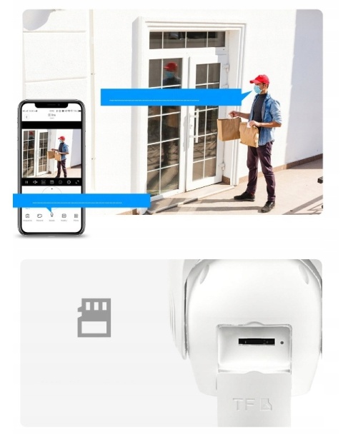 Kamera IP 4G z detekcją ruchu, 2MP, zdalne monitorowanie HD