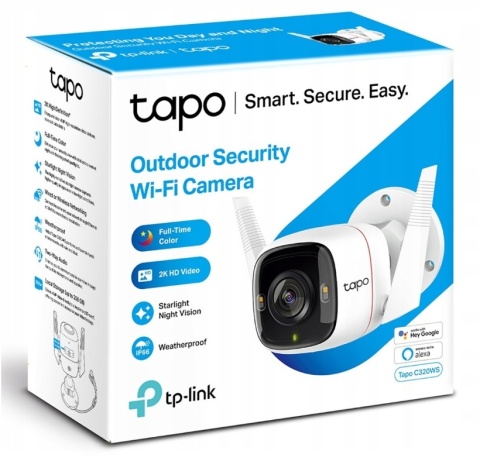 Kamera TP-LINK Tapo C320WS 4 Mpx Wi-Fi, Detekcja Ruchu, Zewnętrzna