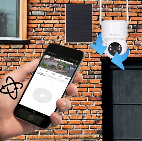 Obrotowa Kamera Solarna IP WiFi 4MPx Full HD z Detekcją Ruchu
