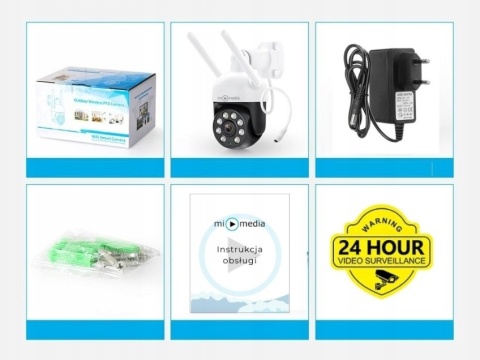 Kamera Zewnętrzna Obrotowa Bezprzewodowa Ip Wifi 4X Zoom 4Mpx 4Mp Smart Hd