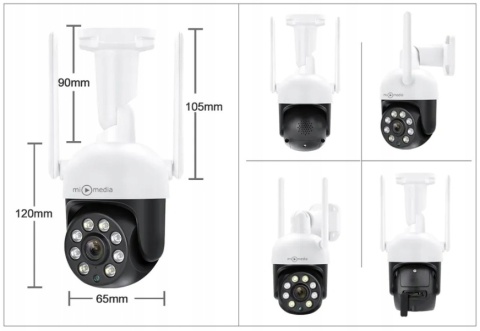 Kamera Zewnętrzna Obrotowa Bezprzewodowa Ip Wifi 4X Zoom 4Mpx 4Mp Smart Hd