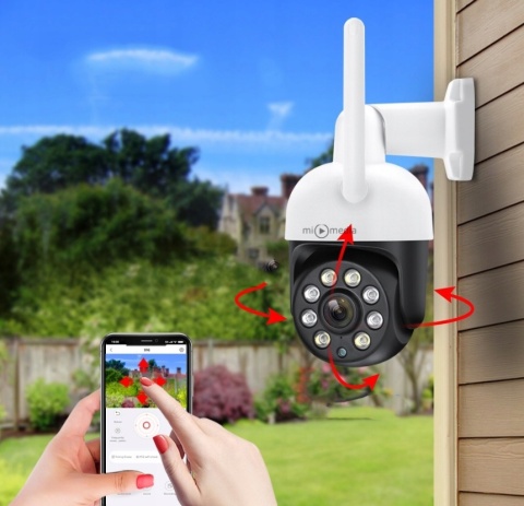 Kamera Zewnętrzna Obrotowa Bezprzewodowa Ip Wifi 4X Zoom 4Mpx 4Mp Smart Hd
