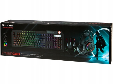 Zestaw Gamingowy BLOW CYBERGOD: Klawiatura, Mysz, Słuchawki LED