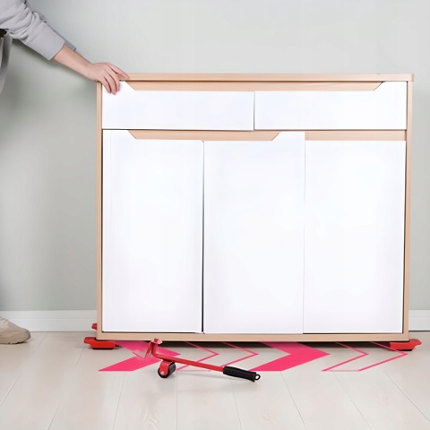 Zestaw Rolki Do Transportu Przesuwania Mebli 150Kg Podstawki Z Rolkami