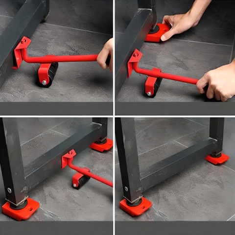 Zestaw Rolki Do Transportu Przesuwania Mebli 150Kg Podstawki Z Rolkami
