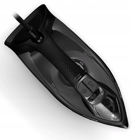 Żelazko Parowe 2600W Czarne, Strumień Pary 200G/Min, Stopa Steamglide Plus