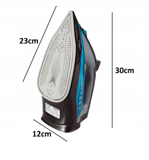 Żelazko Parowe Adler 5032 3000W 5 Funkcji Auto Wyłączenie, Ceramiczna Stopa