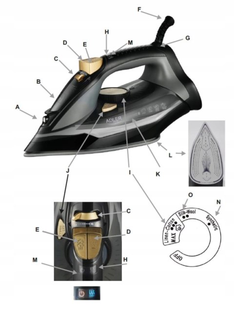 Top Żelazko Parowe 3000W Auto-Off, Anti-Drip, W Pionie, Ceramiczna Stopa