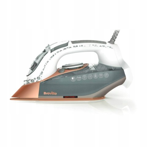 Żelazko Breville Vin420x 2800W, Diamentowo Ceramiczna Stopa, 180G/Min Pary