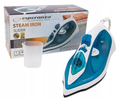 Żelazko Parowe 2200W Ceramiczna Stopa Anti Drip Samoczyszczące 4 Funkcje