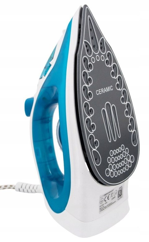 Żelazko Parowe 2200W Ceramiczne - 4 Funkcji, Samoczyszczące, Wyrzut Pary