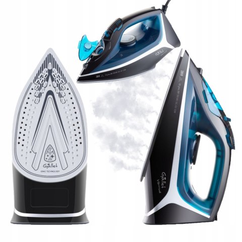 Żelazko Parowe 2200W Ceramika Gallet Far807 Drip Stop Anti Calc Self Clean