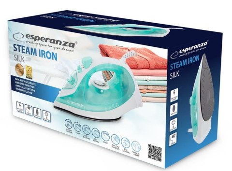 Żelazko Parowe 2200W Esperanza Silk Ceramiczne, Nieprzywierające, Anti-Drip