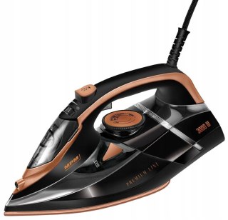 Żelazko Parowe 3000W Czarny Mze-24/C Ceramiczna Stopa Pionowe Prasowanie