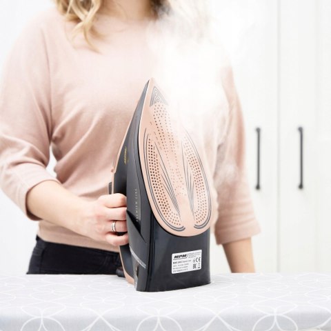 Żelazko Parowe 3000W Czarny Mze-24/C Ceramiczna Stopa Pionowe Prasowanie