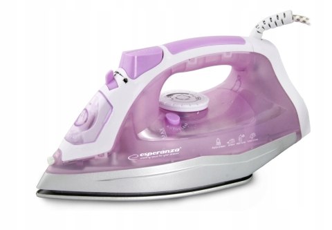 Żelazko Parowe Esperanza 2400W Ceramiczna Stopa Silny Wyrzut Pary Anti-Drip
