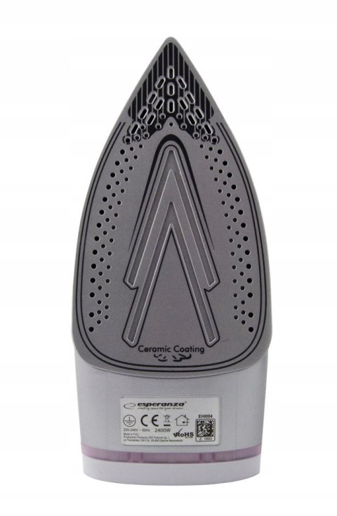 Żelazko Parowe Esperanza 2400W Ceramiczna Stopa Silny Wyrzut Pary Anti-Drip