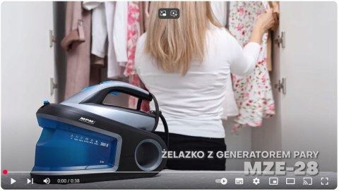 Żelazko Parowe Mpm Mze-28 3000W 8 Bar Auto Wył. 1,2L, Ceramiczna Stopa