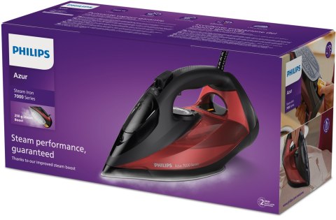 Żelazko Parowe Philips Azur 7000 2800W - 250G Uderzenie, 300Ml, Quick Calc
