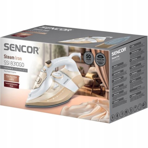Żelazko Parowe Sencor Ssi 8310Gd 3200W, Ceramiczna Stopa, Self-Cleaning