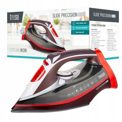 Żelazko Teesa Slide Precision 3000W Ceramiczna Stopa Prasowanie Pionowe