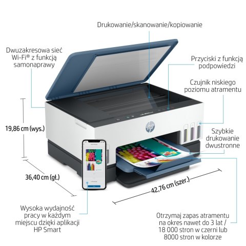 Drukarka Smart Tank 675 All-In-One - Atramentowa, Dwustronna, Wifi Domu