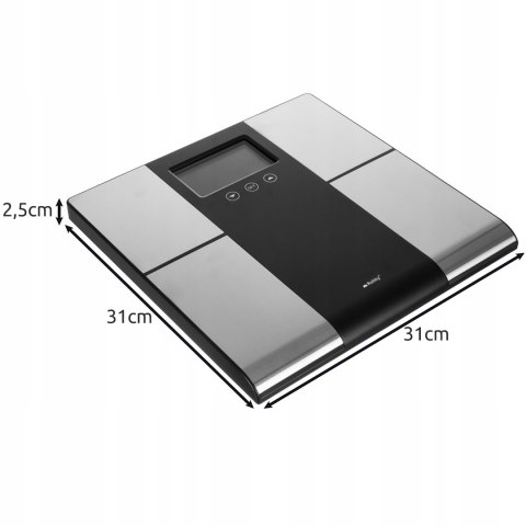 Waga Analityczna Smart 225Kg Z Lcd, Pomiar Bmi I Analiza 10 Profili Ciała