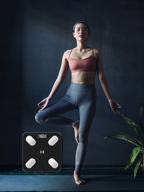 Waga Łazienkowa Bluetooth 180Kg Z 25 Funkcjami, Z Miarą I Bateriami