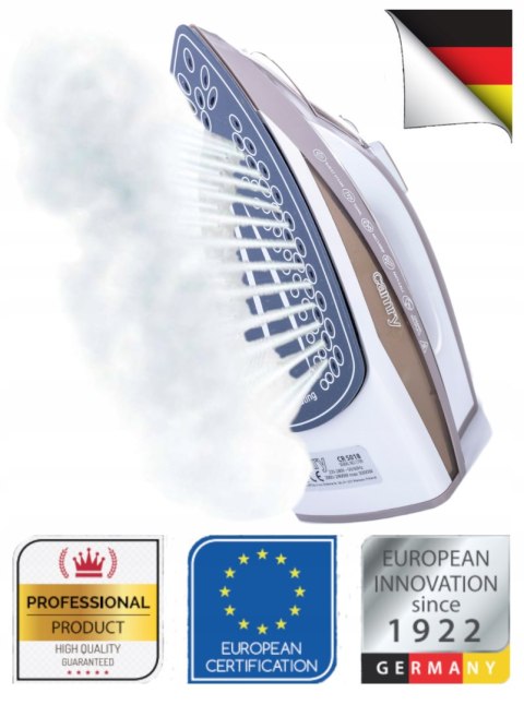 Żelazko Parowe 3000W 8W1 Ceramiczna Stopa, Auto Wyłączenie, Anti Kapanie