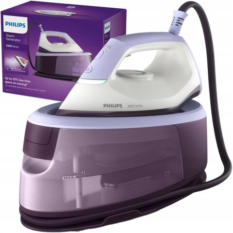 Żelazko Parowe Philips Psg3000/30 2400W Ceramiczna Stopa, 1,4L Zbiornik