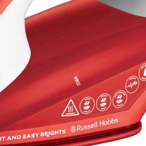 Żelazko Parowe Russell Hobbs 2400W Kolorowe, Ceramiczna Stopa Autosteam