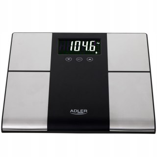 Analityczna Waga Łazienkowa Adler Ad 8165 225Kg - Masa, % Tłuszczu, Bmi