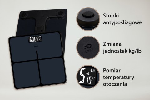 Elektroniczna Waga Łazienkowa Eldom Gwo270 180Kg Szklana Dotykowa Lcd Temp