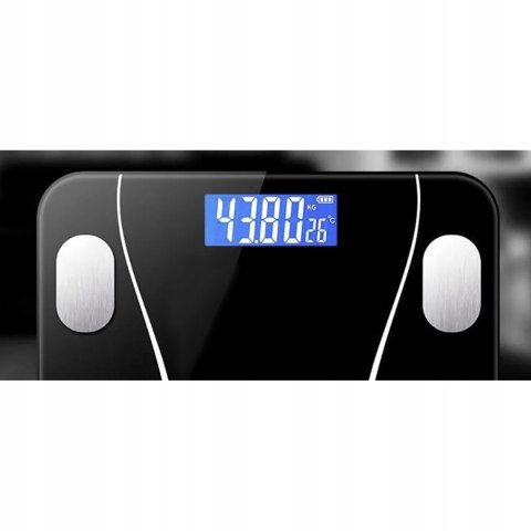 Inteligentna Waga Łazienkowa 180Kg 8-Parametrowa Bluetooth Z Temperaturą
