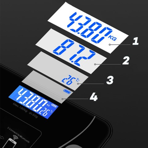 Inteligentna Waga Łazienkowa Bluetooth Okok - Analiza Składu Ciała/Pomiary