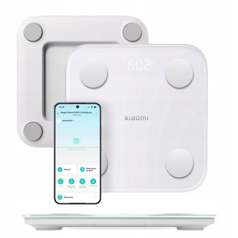 Inteligentna Waga Łazienkowa Xiaomi S400 Analiza Składu Ciała Tętno 150 Kg