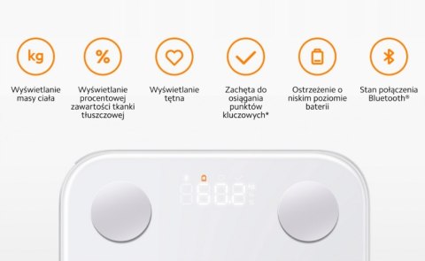 Inteligentna Waga Łazienkowa Xiaomi S400 Analiza Składu Ciała Tętno 150 Kg