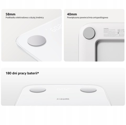 Inteligentna Waga Łazienkowa Xiaomi S400 Analiza Składu Ciała Tętno 150 Kg